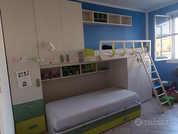 Cameretta bambini letti a castello.