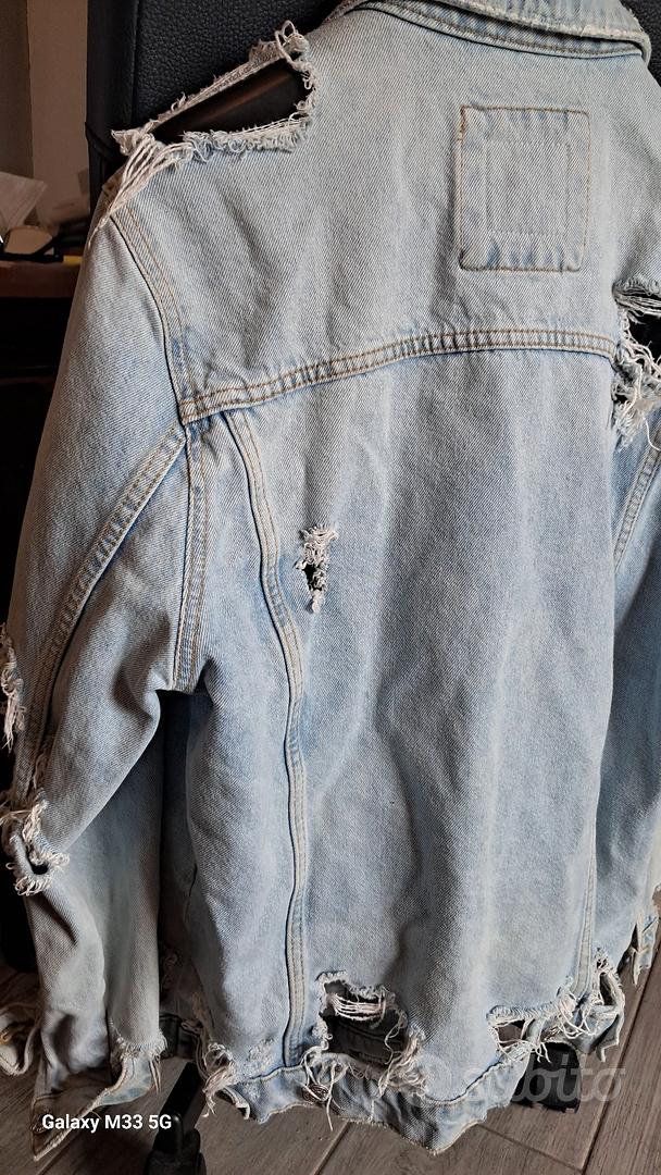 Giacca jeans strappato Zara Abbigliamento e Accessori In vendita