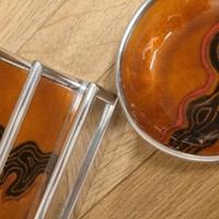 Porta posta e ciotola smalto a fuoco Mario Marè 