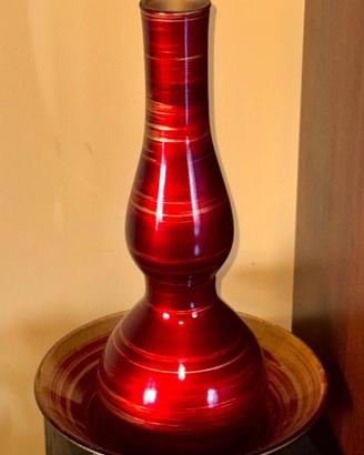 Vaso e Centrotavola IVV in vetro artistico e oro