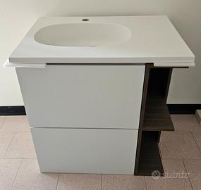 Mobile da bagno sospeso con lavabo a incasso