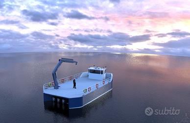 Motopontone barca da lavoro