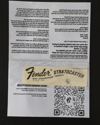 Fender Stratocaster 1969 CBS decal 