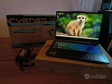 MSI Cyborg 15 AI A1VFK-005IT, Notebook Gaming, 15,