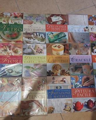 lotto 17 libri gribaudo decoupage doratura pittura