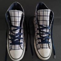 Converse All Star a quadri bianco blu taglia 39