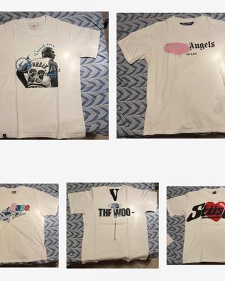 T-shirt Jordan, Palm Angels, BAPE, VLONE e Stüssy
