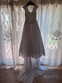 Abito da sposa in pura seta – fatto a mano, taglia
