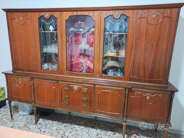 CRISTALLIERA ANTICA LEGNO INTARSIATO 700 VENEZIANO