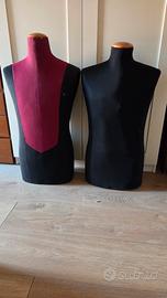 manichini da sarta vintage con busto rivestito in 