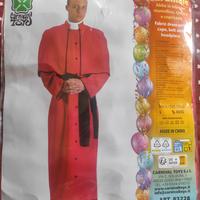 abito vestito carnevale cardinale rosso tg 50/52