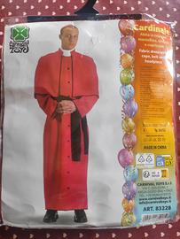 abito vestito carnevale cardinale rosso tg 50/52