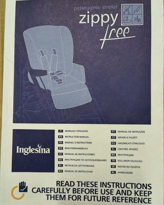 Inglesina Zippy Free + 🎁sdraietta omaggio🎁