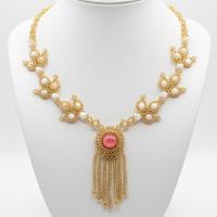 Collana Retrò Ciondolo Pietra stile anni 20 chic 