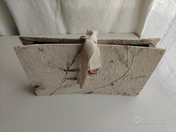 Porta documenti artigianale vintage, a soffietto