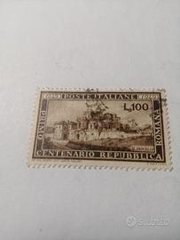 Italia francobollo Repubblica Romana da lire 100