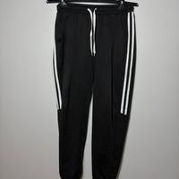 Pantaloni Jogger Neri con Bande Laterali Bianche