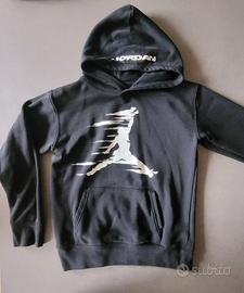 Felpa Jordan nera 10-12 anni bambino