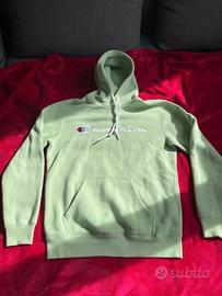 Champion Felpa con cappuccio verde e tasche