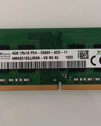 RAM SK hynix 4GB DDR4 2666 SODIMM