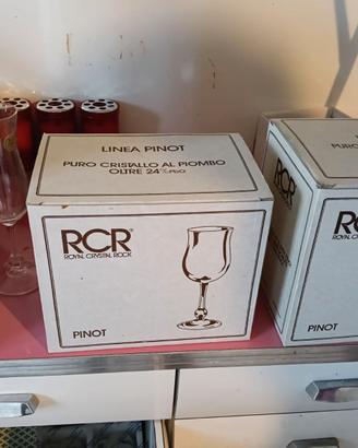 Set Bicchieri Cristallo RCR Linea Pinot - Nuovo