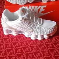 Nike Shox TL Bianche Argento Metallizzato