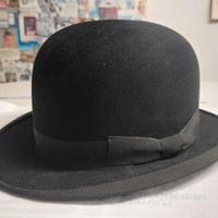 Cappello bombetta rigida feltro 55 Charlot vintage