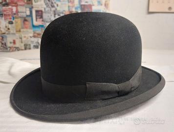 Cappello bombetta rigida feltro 55 Charlot vintage