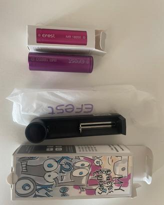 Batteria 18650 Efest con carica batteria