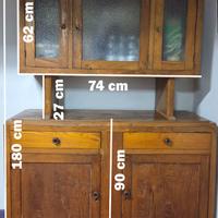 Credenza in legno massello di castagno