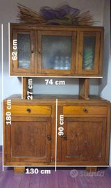 Credenza in legno massello di castagno