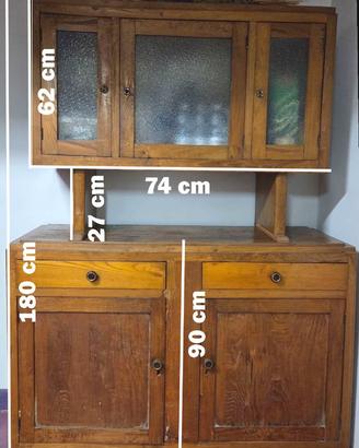 Credenza in legno massello di castagno