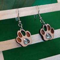 Orecchini IMPRONTA zampa con Swarovski®