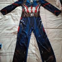 COSTUME CAPITAN AMERICA 5-6 ANNI 