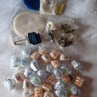 Bomboniere + centrini + fiori + cartoncini + sacch