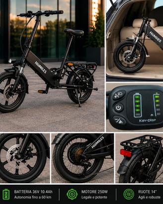  E-BIKE PIEGHEVOLE 250W NUOVA – GIÀ MONTATA 