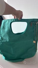 Borsa verde acqua/tiffany con tracolla