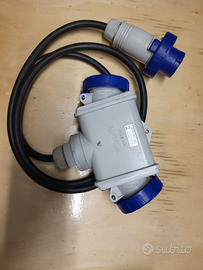 Adattatore industriale triplo SCAME 16A 2P+T IP44