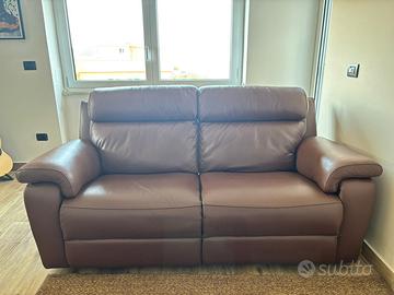 Divano poltrone&sofa 2 posti in vera pelle-relax