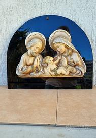 Icona capoletto vintage anni '50 Sacra Famiglia