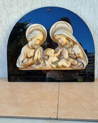 Icona capoletto vintage anni '50 Sacra Famiglia