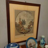 QUADRO a colori 1970 con stampa croce di Malta