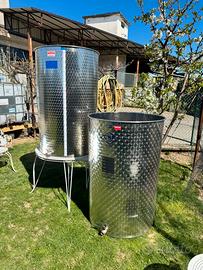 2 cisterne inox per vino 600l