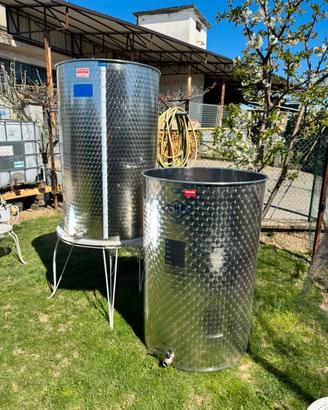 2 cisterne inox per vino 600l