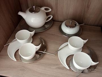 Set Claraluna tazzine teiera zuccheriera