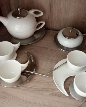 Set Claraluna tazzine teiera zuccheriera