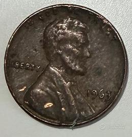 Moneta 1 Penny USA 1963 Abraham Lincon