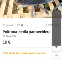 Poltrona  sedia parrucchiera