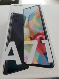 samsung Galaxy a71 con scatola e carica batterie 