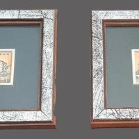 2 mini dipinti Su Foglia Oro